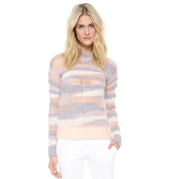 A.L.C. Sweaters - A.L.C. Layne Open Knit Crew Neck Jumper Sweater